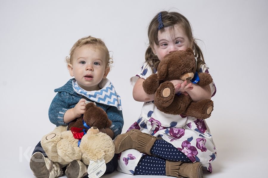 Pip McCallan and her brother helped to promote the 2016 ‘Show Children You Care’ Teddy Bear Campaign.