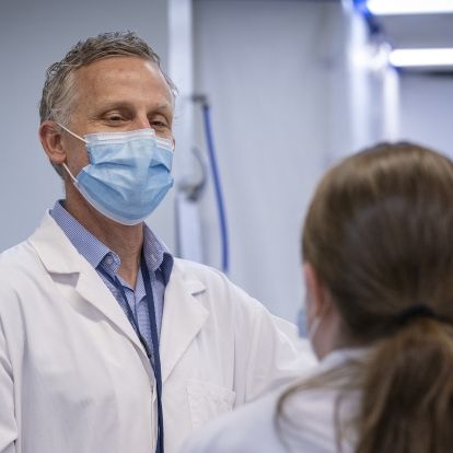 Dr. Curtis Oleschuk A photo of Dr. Curtis Oleschuk in KHSC's lab.