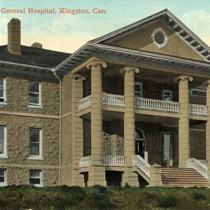A commemorative postcard representing Kingston General Hospital Nurses’ Home, 1908