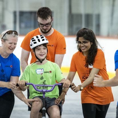 kids at iCan Bike camp