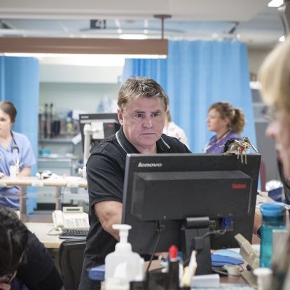 Dr. Gord Jones, Emergency Program Medical Director, is leading an improvement cycle team that's studying some of the root causes of gridlock in the emergency department.