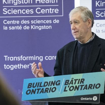 (File Photo) MPP Daryl Kramp (here speaking at a KHSC event in March) recently announced an additional $45 million in funding for KHSC.