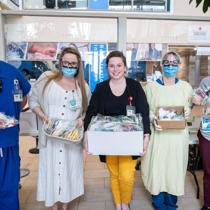 image of staff with fabric masks