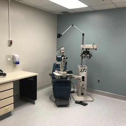 cleaned, renovated exam room