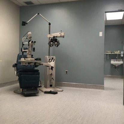 cleaned, renovated exam room
