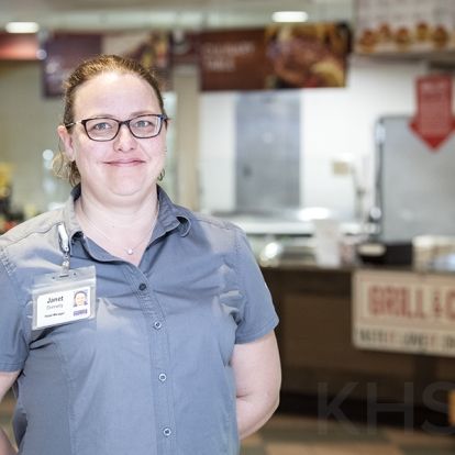 Retail Food Services manager Janet Donnelly is one of the KHSC staff members championing Be A Donor month