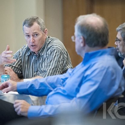 Jim Flett working with members of the KGH Board of Directors during a planning session.