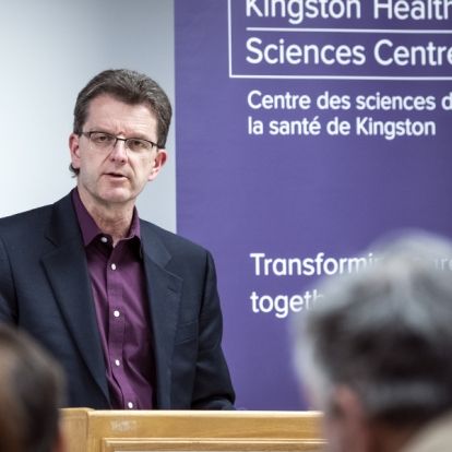 Dr. Holland provided opening remarks to the crowd