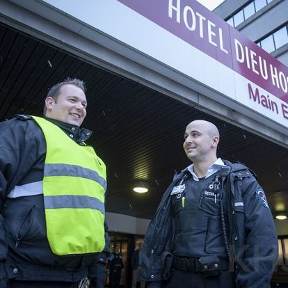 Protection Services team members work in a number of roles across our two sites. Here Rob Jones and Brent Reynolds direct traffic at our HDH site