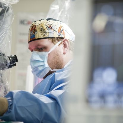 Dr. DJ Cook in an operating room at Kingston Health Sciences Centre
