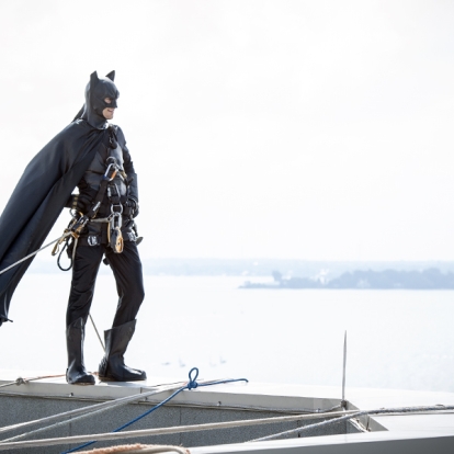 Superheroes visit the KGH site at Kingstion Health Sciences Centre in Kingston Ontario.