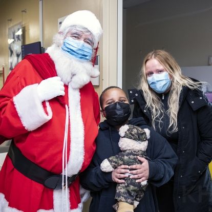 Santa visits pediatric patients