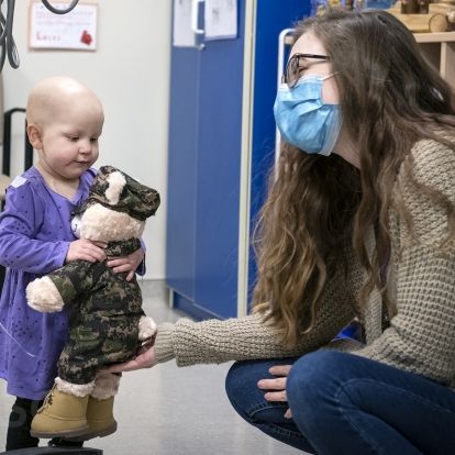 Child with teddy bear