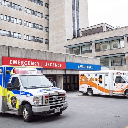 Ambulances offload at KGH site