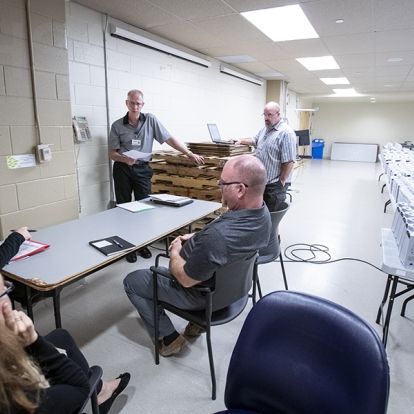 Members of the project team from various departments met regularly to ensure the project stayed on track and to address and potential issue that needed attention.