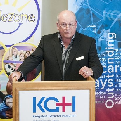 Representatives from the Smilezone Foundation speak about their contributions to the project at KGH.