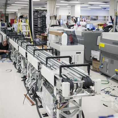 A view of the new chemistry track in the lab at KGH.