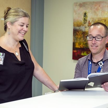 Dr. Boyd and Cathy MacGillivary lead the post discharge clinic at KHSC