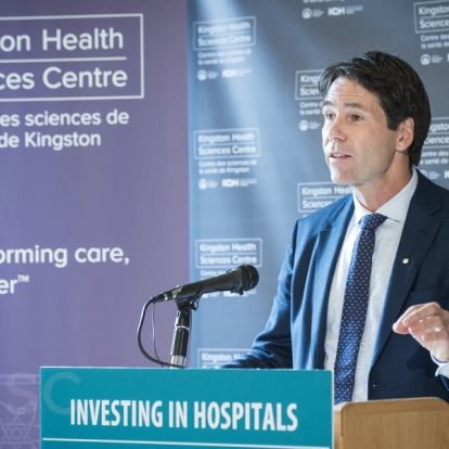 Minister of Health and Long-Term Care Dr. Eric Hoskins announced the Provincial Government’s support of the project during a media event at our Kingston General Hospital site.