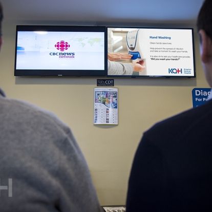 TV screens in our Emergency Department waiting room