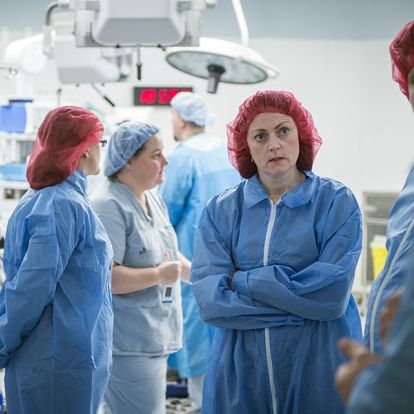 Members of KGH's surgical team visit a recently redeveloped OR in Hamilton