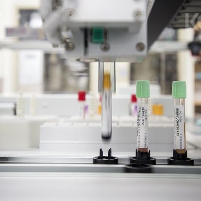 A view of the new chemistry track in the lab at KGH.