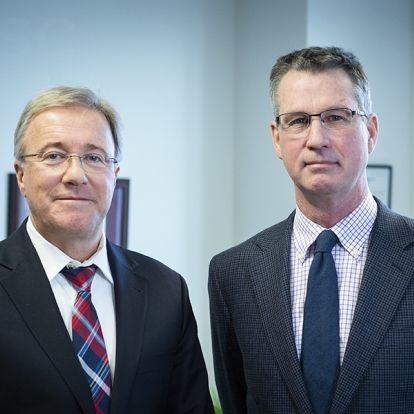 From left, KHSC President and CEO, Dr. David Pichora and Chair, Board of Directors, David O'Toole