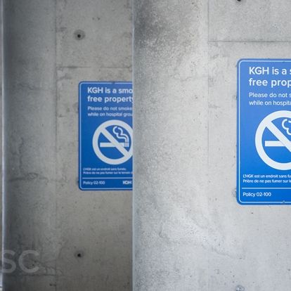 Kingston General Hospital has been smoke-free since 2015