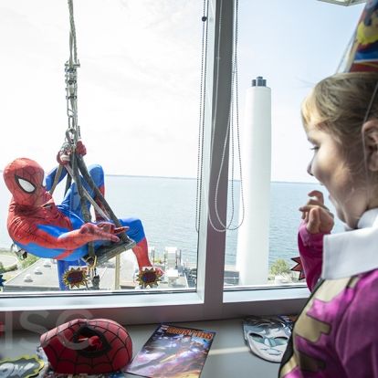 Superheroes visit the KGH site at Kingstion Health Sciences Centre in Kingston Ontario.
