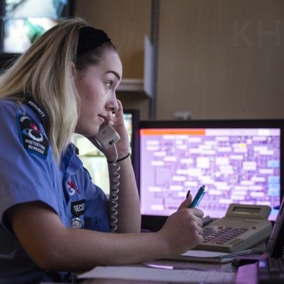 Kaylee McIntee coordinates security response via the Security Operations Centre at our KGH site