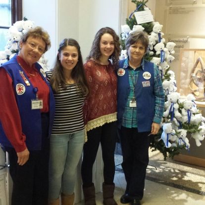 Members of the KGH Auxiliary with high-school volunteers who contributed to the campaign