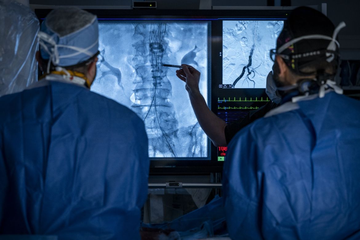 Shockwave 2 Surgical teams use image guided technology to complete a vascular procedure at KHSC