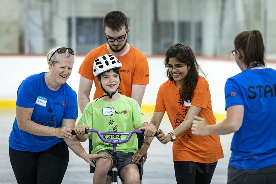 kids at iCan Bike camp