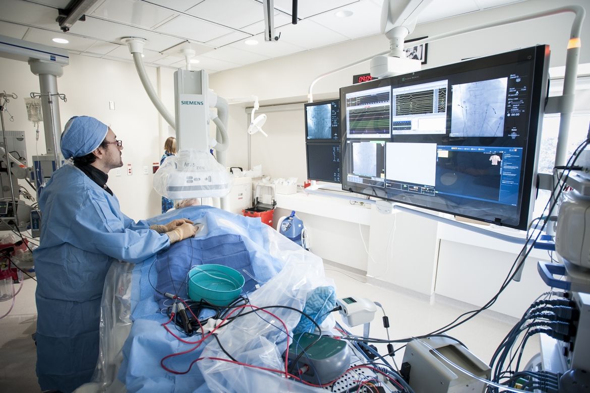 Kingston General Hospital new electrophysiology (EP) lab, the first in Ontario to use a GPS-like technology during cardiac procedures called MediGuide.