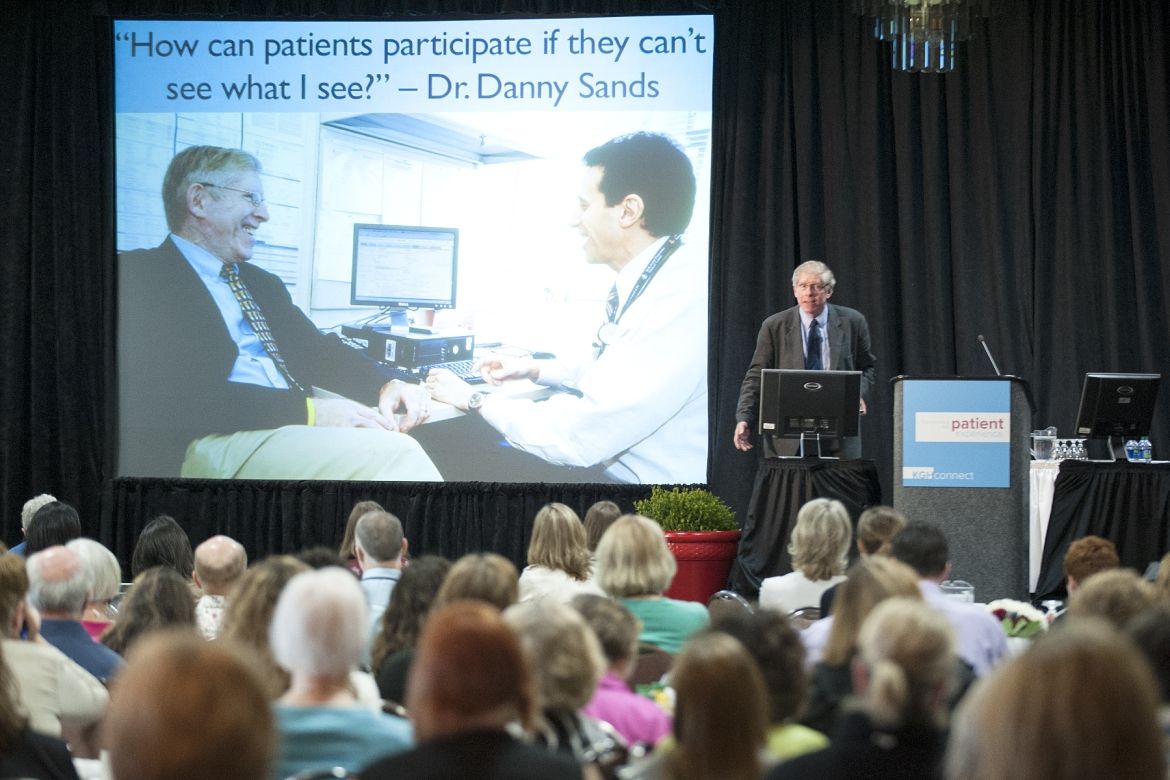 Speaker Dave deBronkart, or 'E-Patient Dave', talks about partnering with patients.