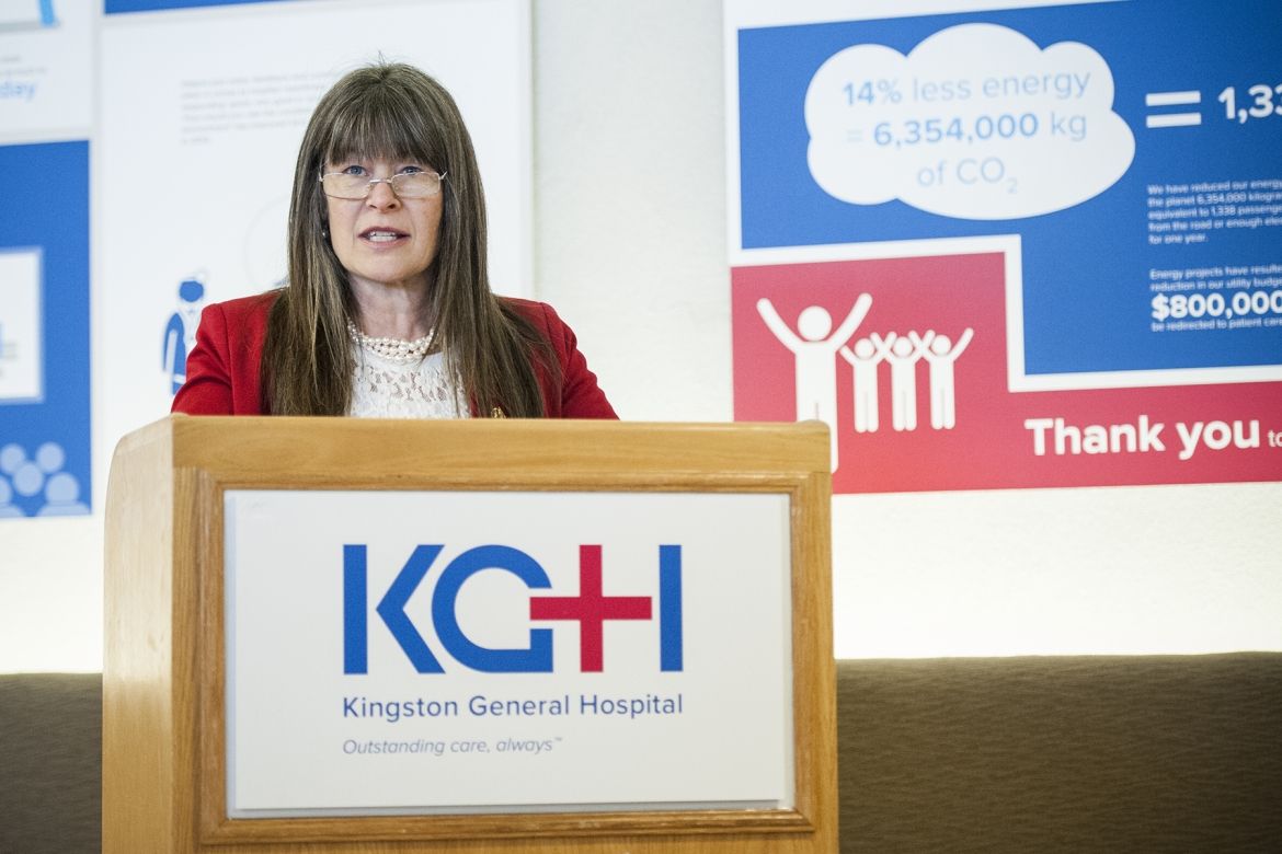 MPP Sophie Kiwala speaks during the media event