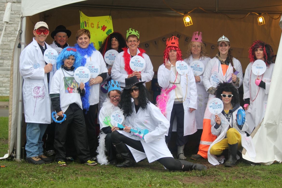 KGH’s Medicine Rocks team was our hospital’s biggest fundraiser at the relay last year, bringing in almost $7,000.
