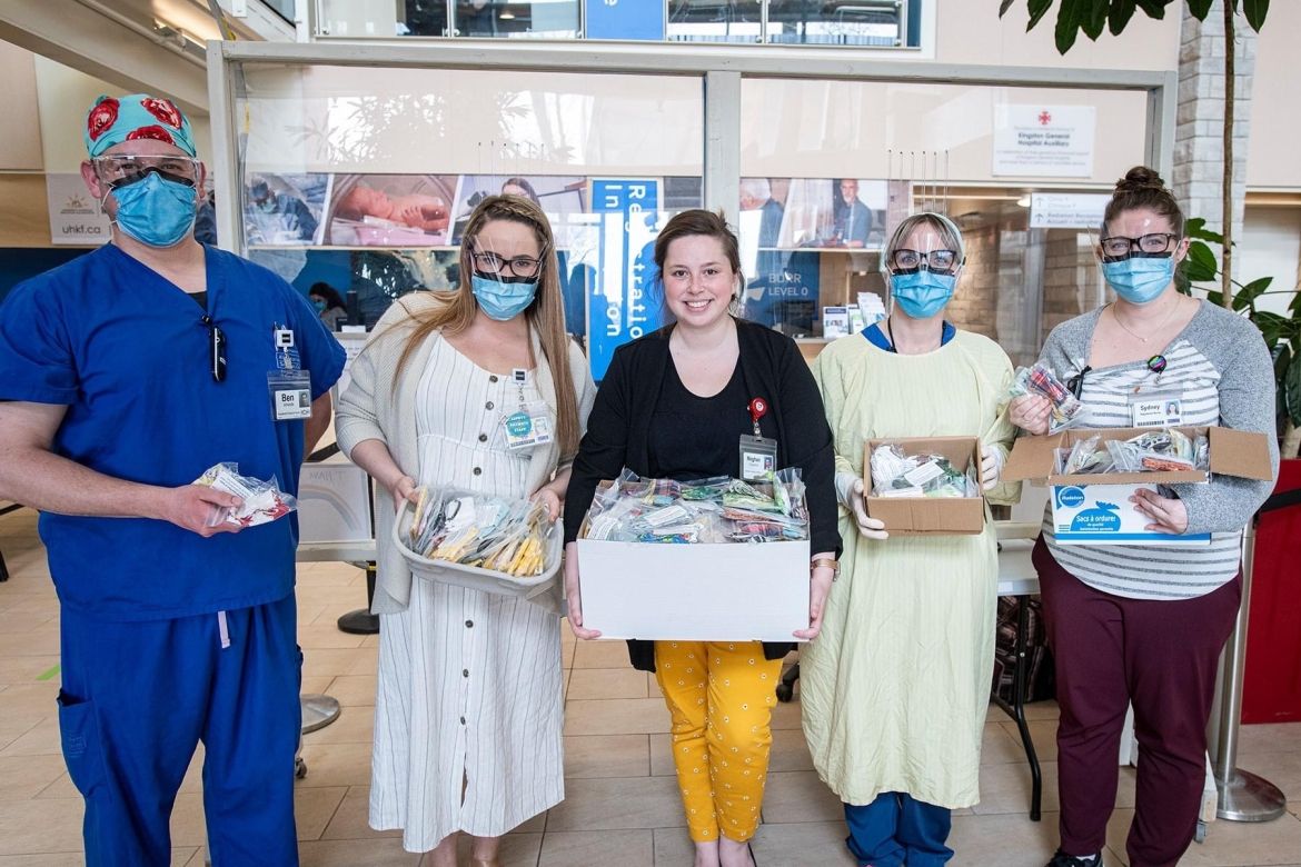 image of staff with fabric masks