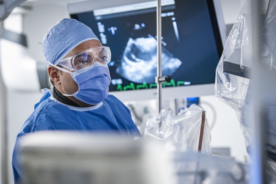 Dr. Abuzeid performs the mitral valve clip repair