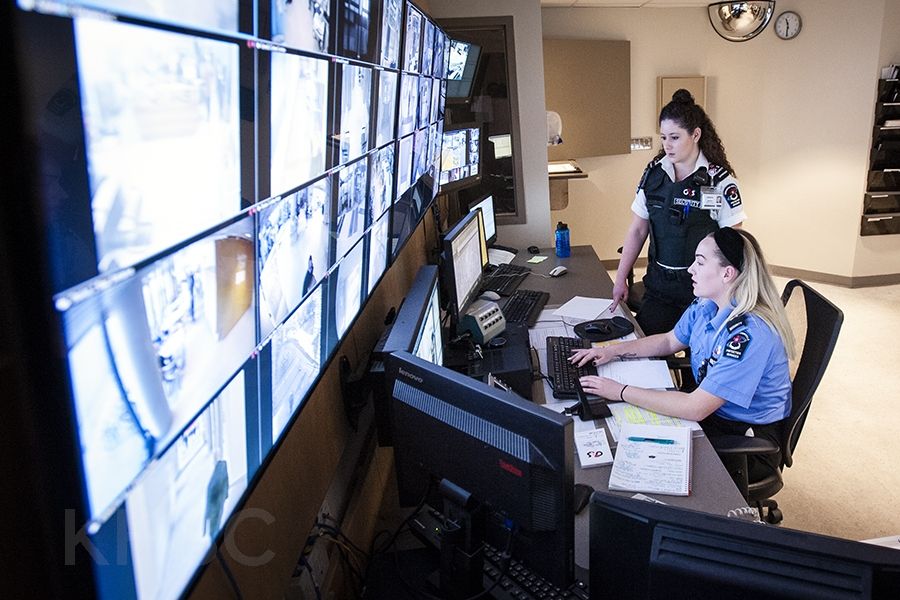 Kaylee McIntee and Jozanne Middleton in the Security Operations Centre at our KGH site