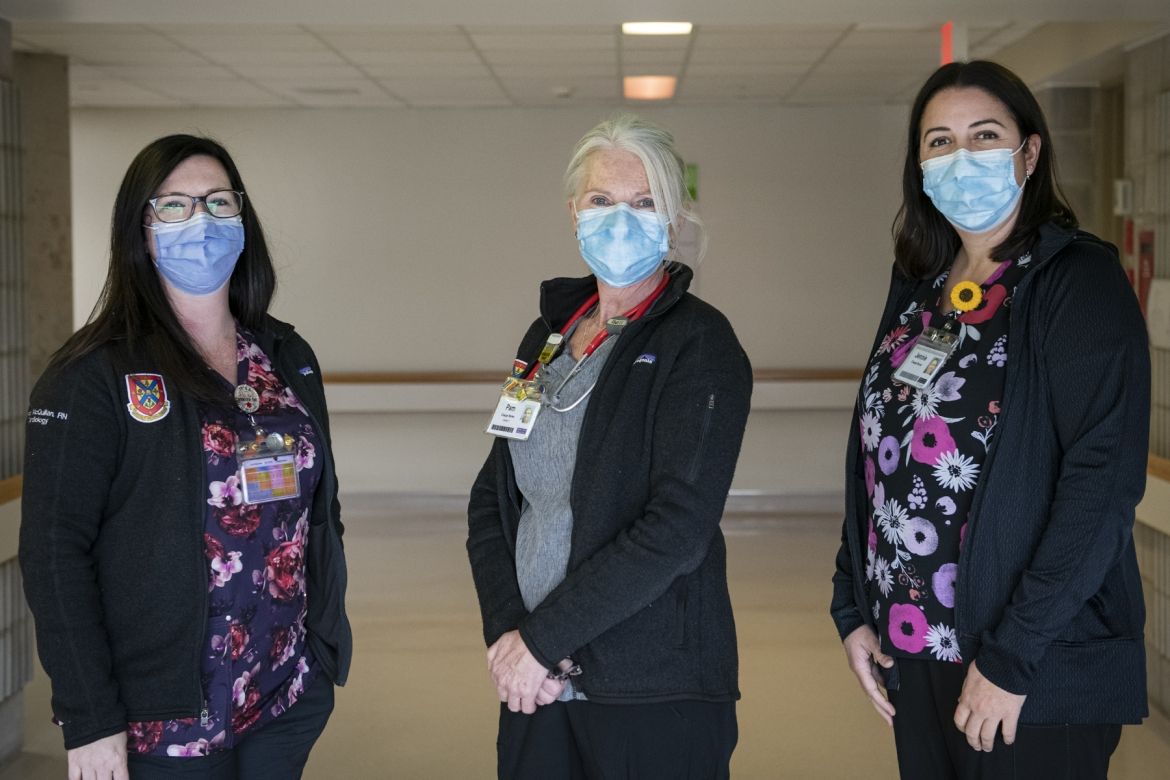 The dynamic team of Pamela Branscombe, Jennie Phillips and Crystal McQuillan are the inaugural winners of the Outstanding Nursing Colleague award