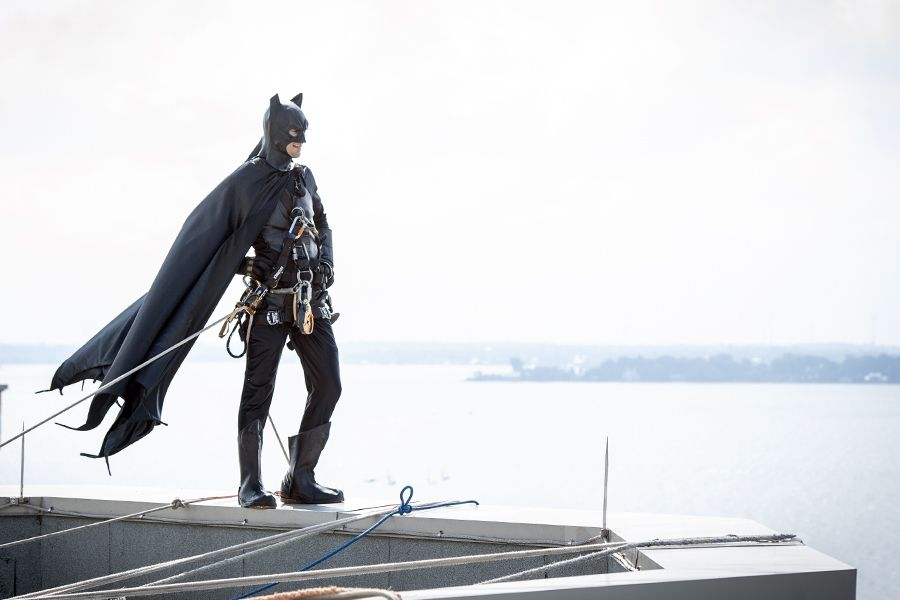 Superheroes visit the KGH site at Kingstion Health Sciences Centre in Kingston Ontario.