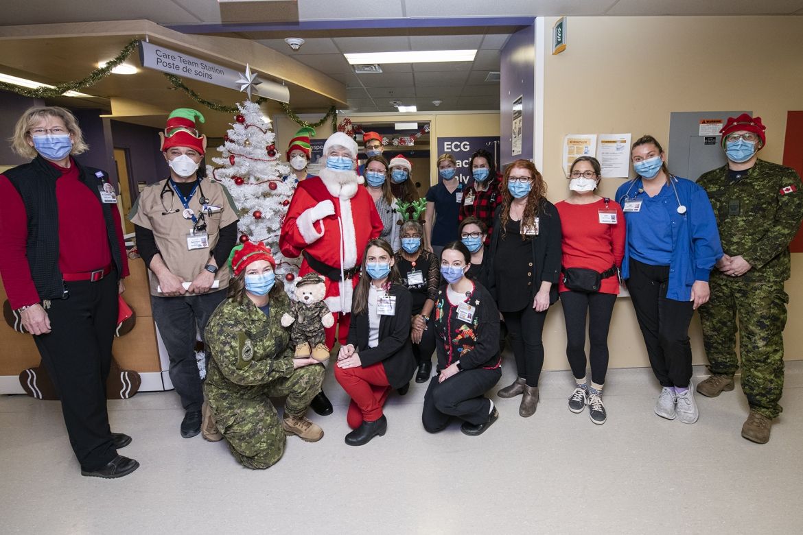Santa visits pediatric patients