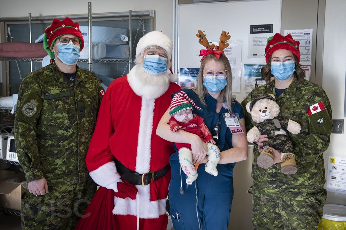 Santa visits pediatric patients