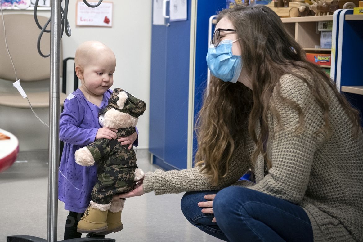 Child with teddy bear