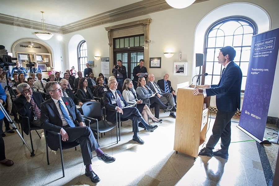 Minister of Health and Long-Term Care Dr. Eric Hoskins announced the Provincial Government’s support of the project during a media event at our Kingston General Hospital site.