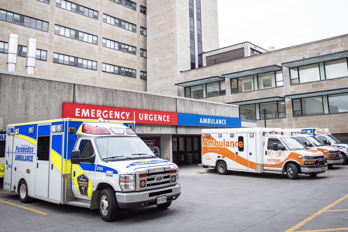 Ambulances offload at KGH site