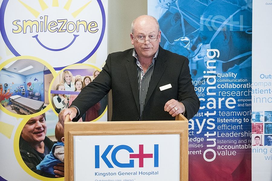 Representatives from the Smilezone Foundation speak about their contributions to the project at KGH.