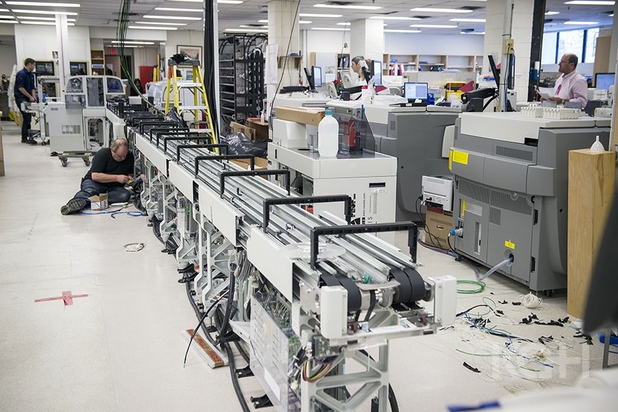 A view of the new chemistry track in the lab at KGH.