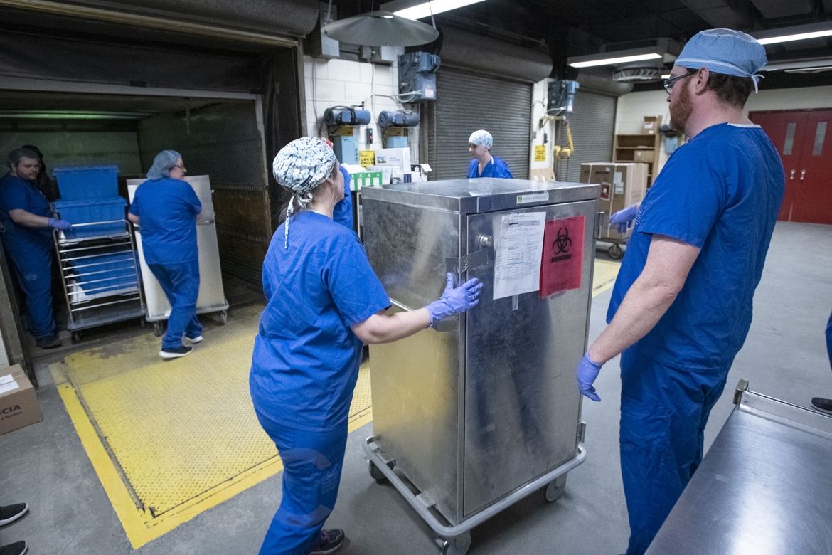 transporting sterilized equipment